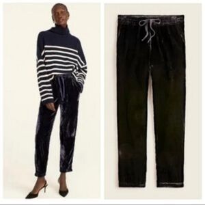 J. Crew Black Velvet Joggers
